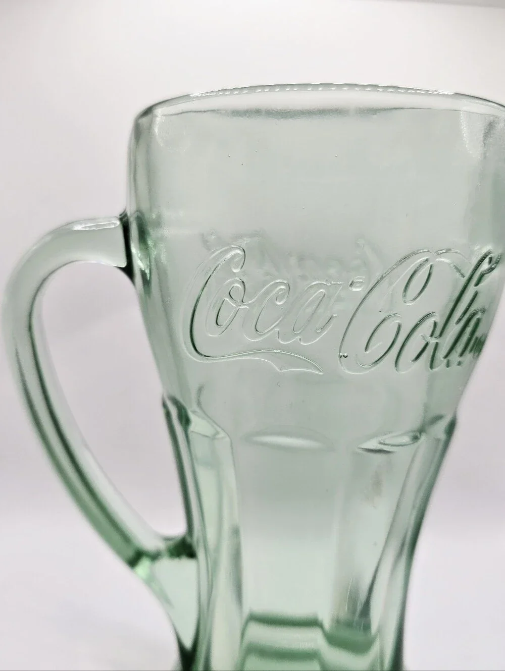 Vintage Coca Cola Coke Green Libby Style Glasses Mugs Heavy Bundle Lot